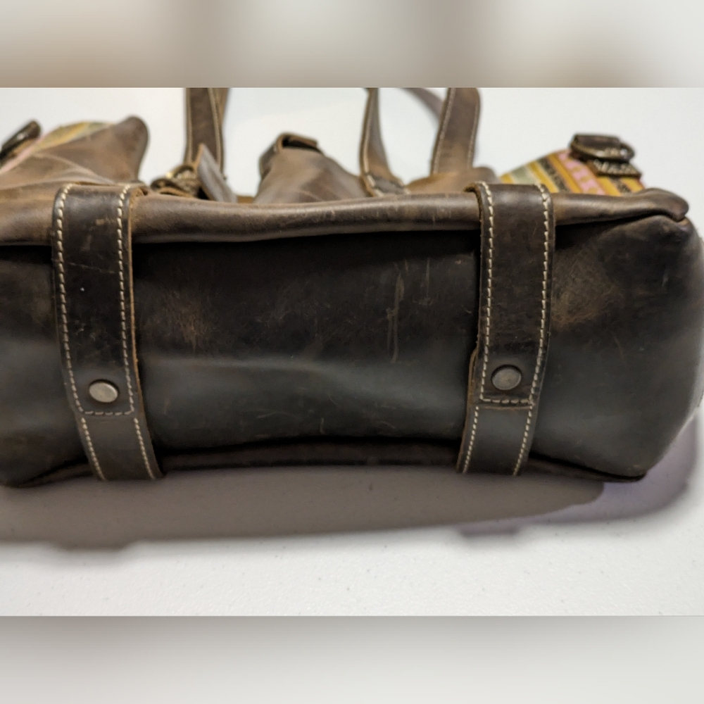 Oak River Leather Mini Market Tote - Picture 2 of 16